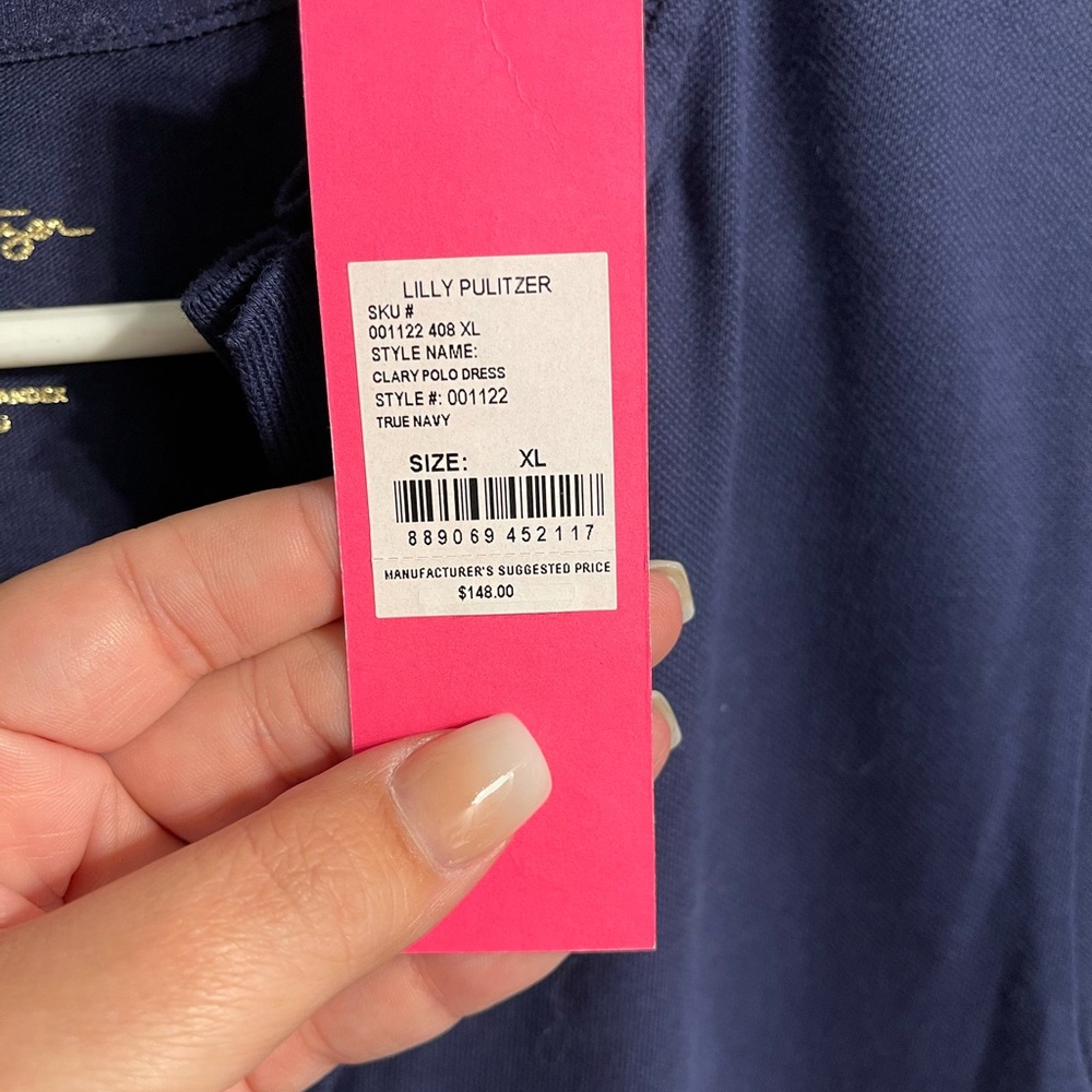 Lilly Pulitzer Clary Polo dress is True Navy NWT